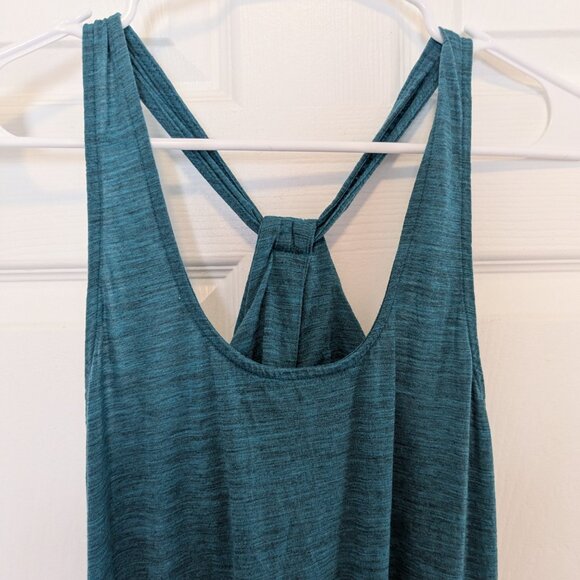 Ibex Carmen Merino Wool Racerback Tank Dress Fit & Flare Teal Blue Size Smal - Picture 2 of 11